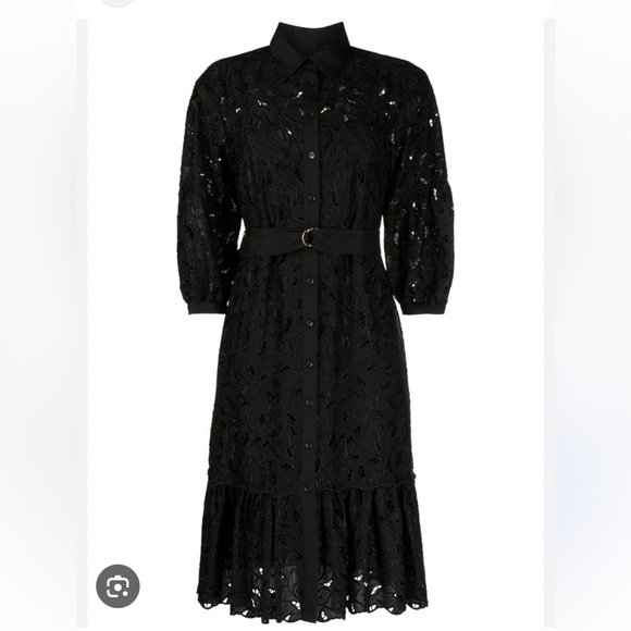 Marchesa Notte Viola Laser Cut Shirt Dress - Picture 4 of 6